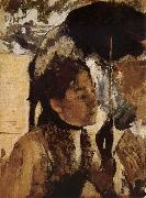 The Woman Play Parasol